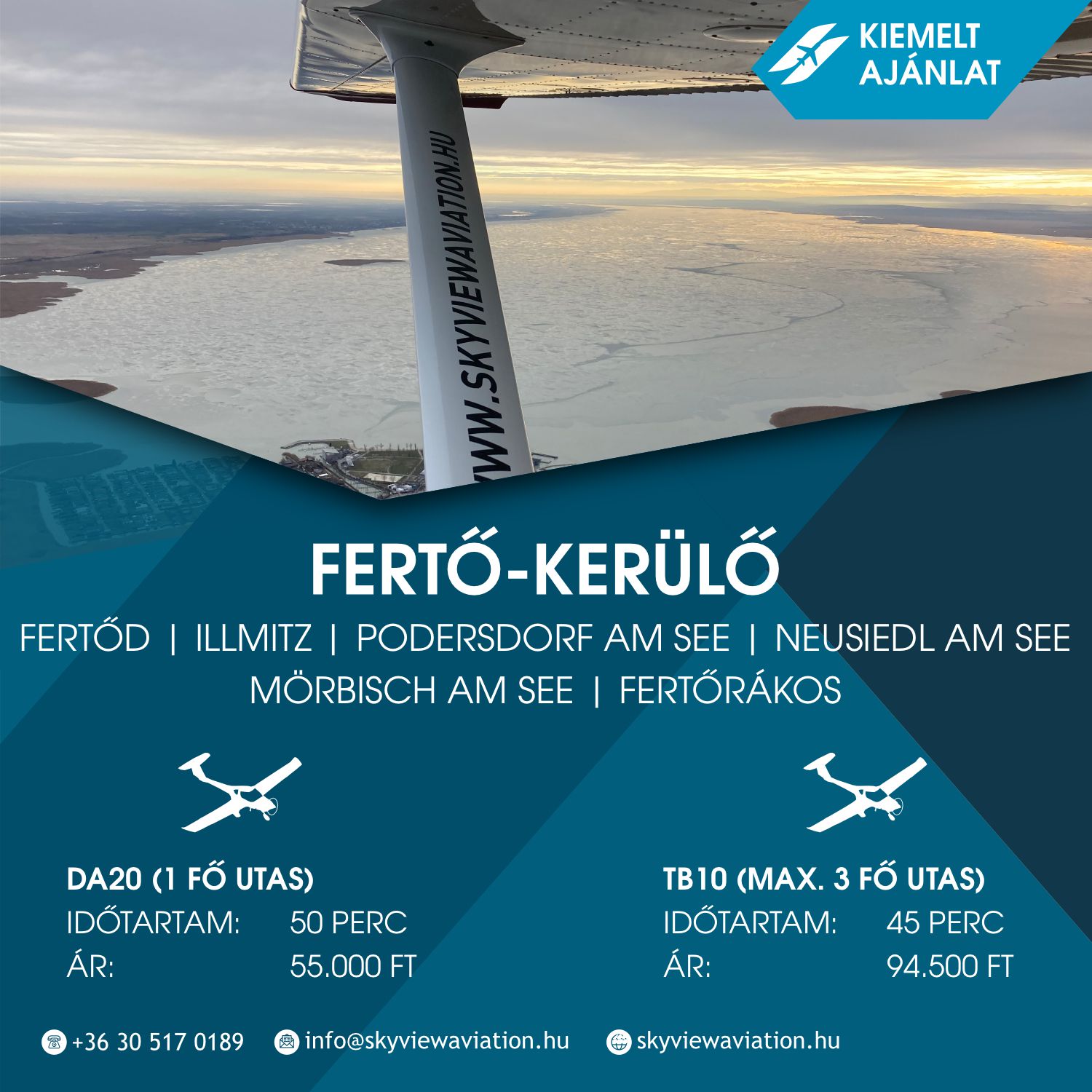 Skyview aviation sétarepülés panoráma kép