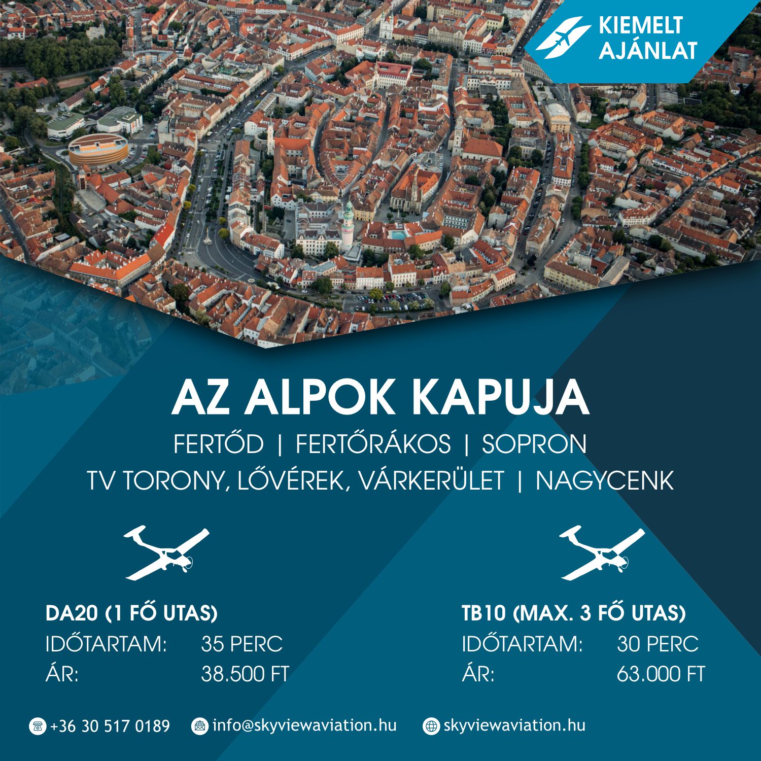 Skyview aviation sétarepülés panoráma kép