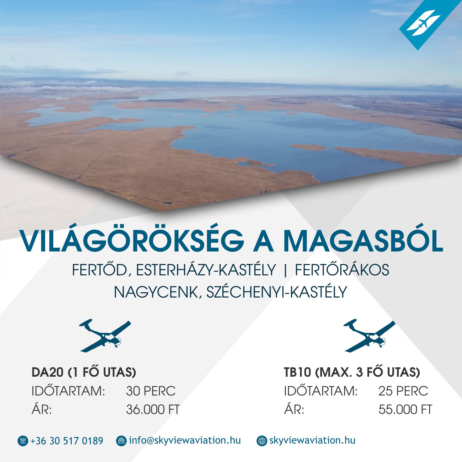 Skyview aviation sétarepülés panoráma kép