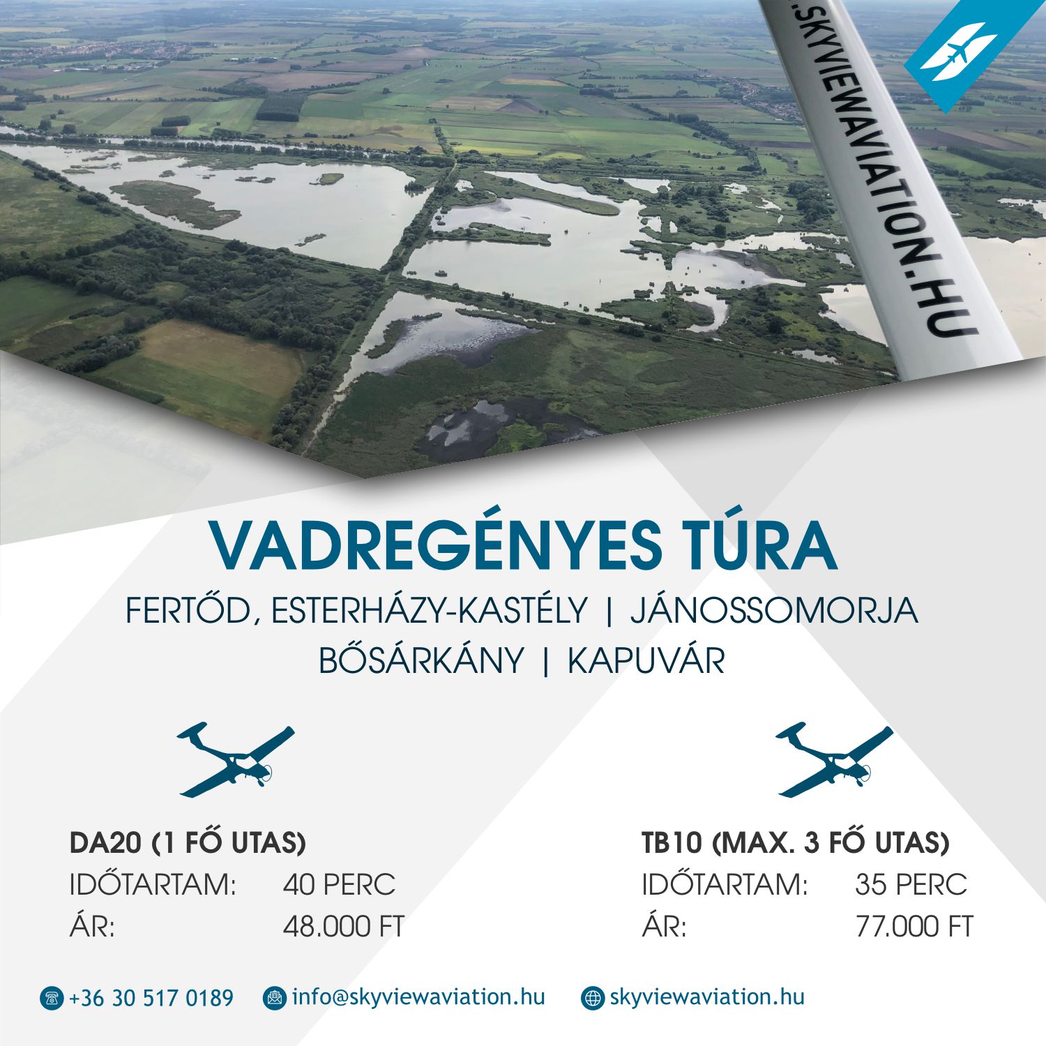 Skyview aviation sétarepülés panoráma kép