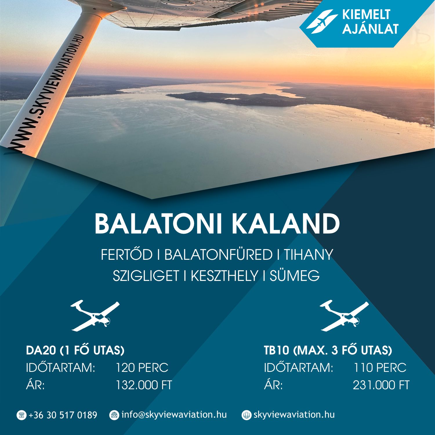 Skyview aviation sétarepülés panoráma kép